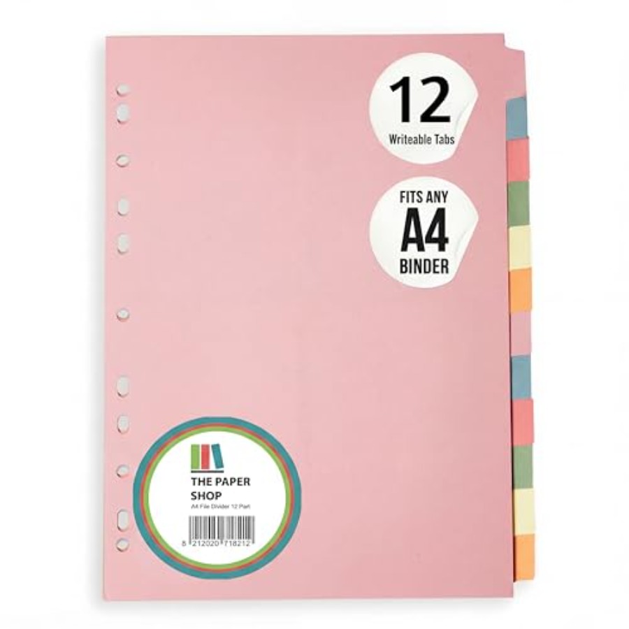 Tab Divider A4 - Séparateurs de classeur avec onglets A4,