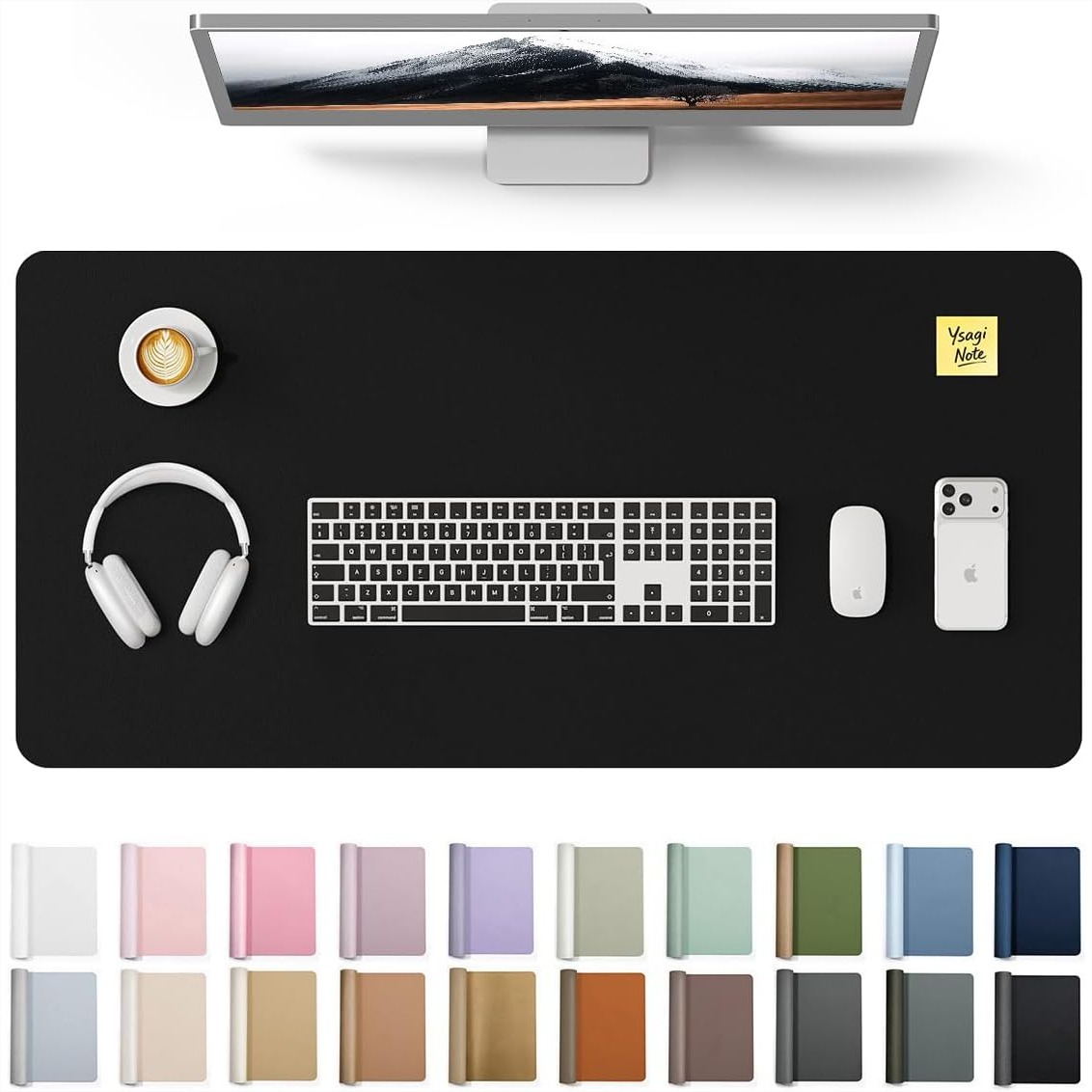 Leather Desk Pad - Grand tapis de bureau en cuir
