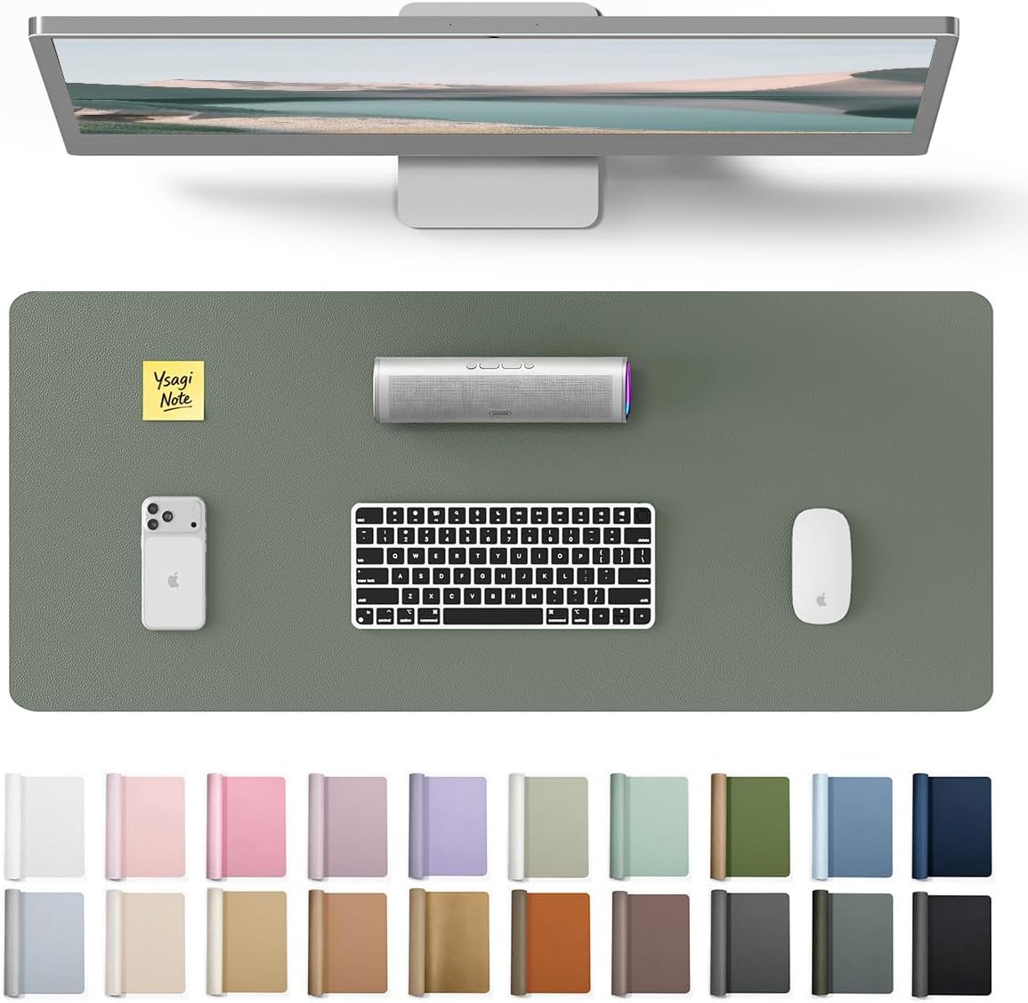 Leather Desk Pad - Protecteur de bureau en cuir, grand