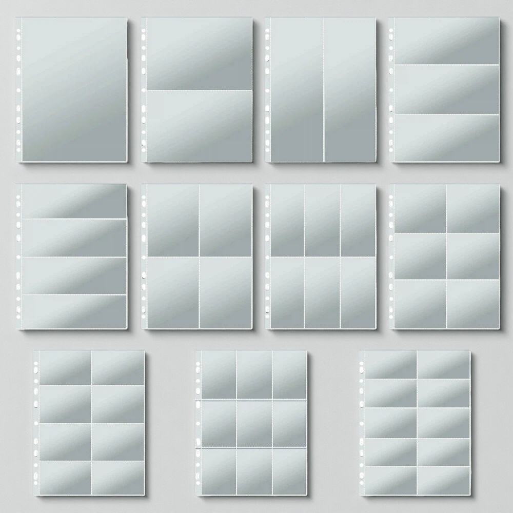 Binder A4 Lever - Pages de cartes d'album Photo transparentes