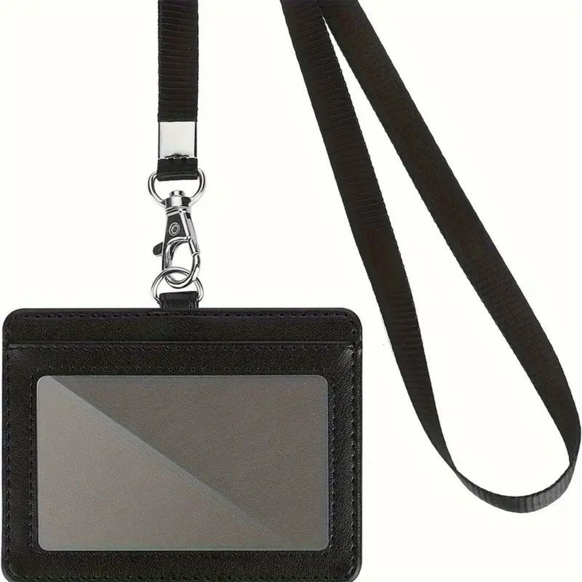 Index Card Holder - 1 porte-badge d'identification horizontal avec lanière