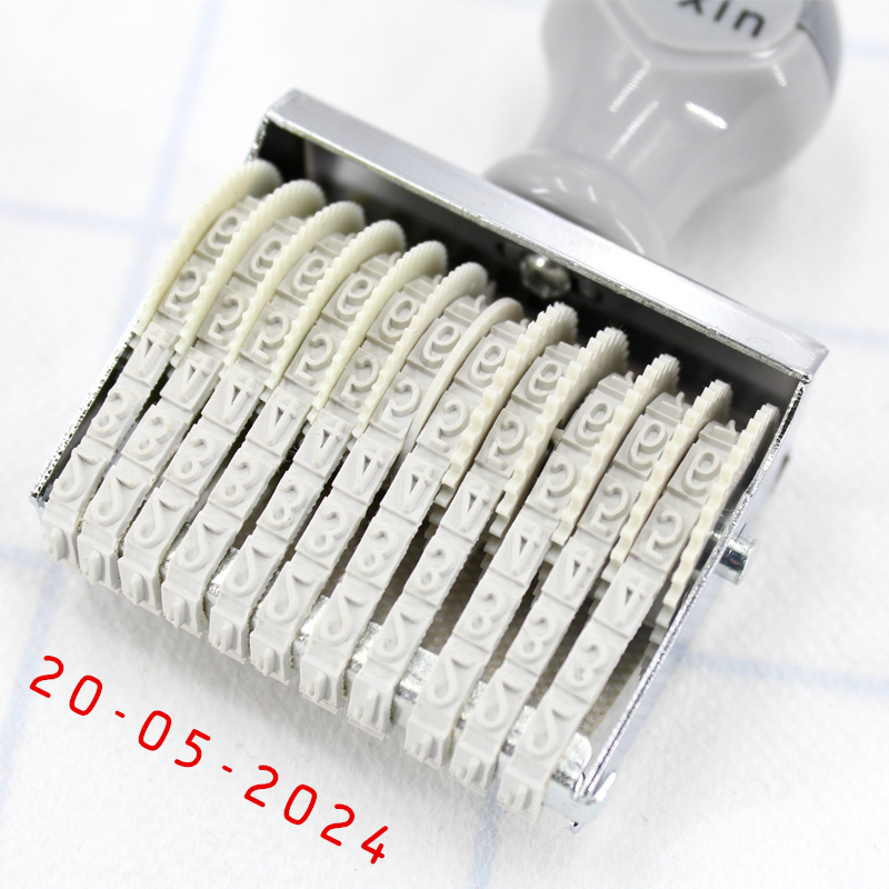 Rubber Date Stamp - Tampon numérique Portable à 8/10 chiffres,