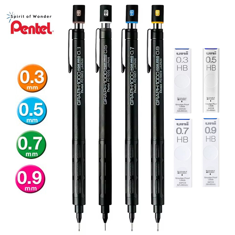 Mechanical Pencil 0.3 - Pentel PG1000 Graph pour crayon mécanique