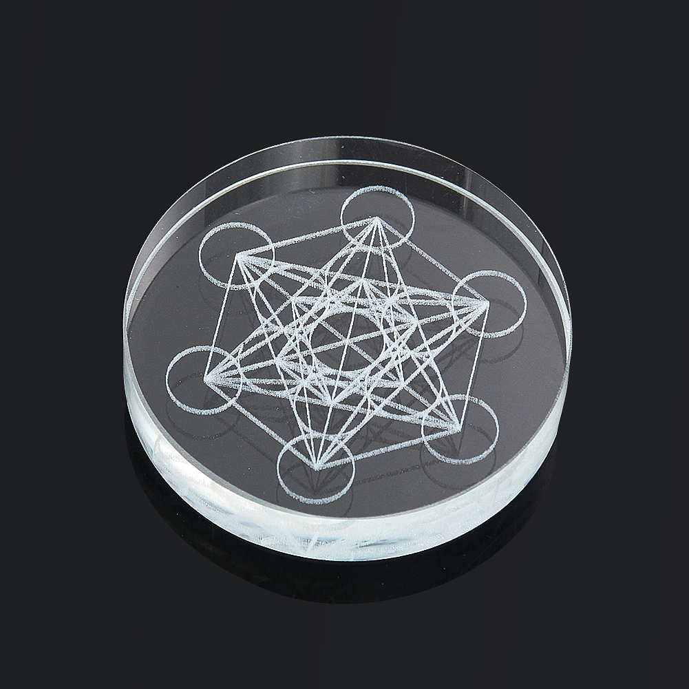 Paper Weight Crystal - Metatron Cube présentoir en cristal Base
