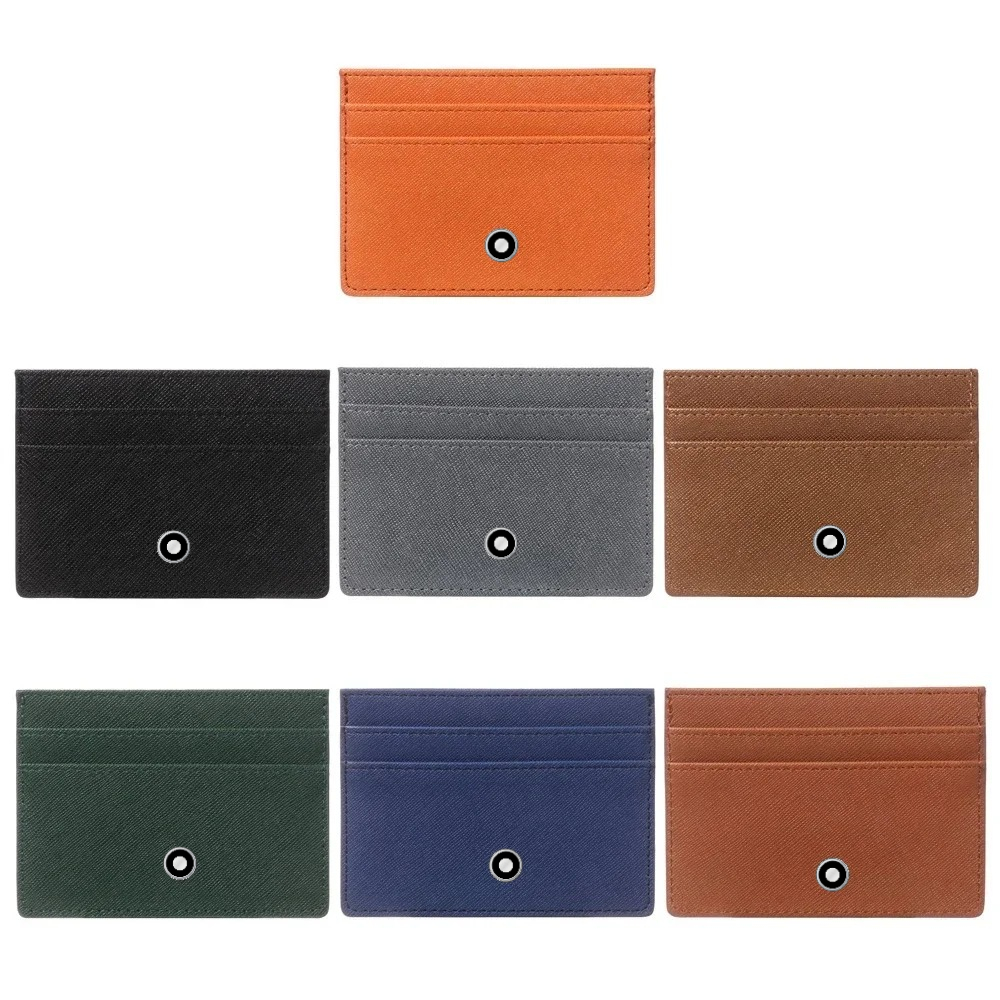Index Card Holder - Portefeuilles fins en cuir minimalistes pour