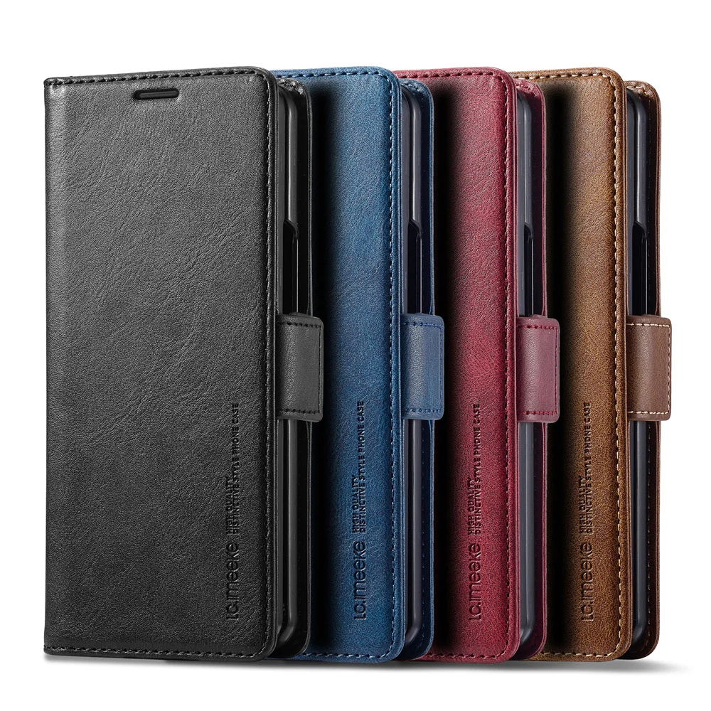 Index Card Holder - Étui portefeuille en cuir pour Samsung