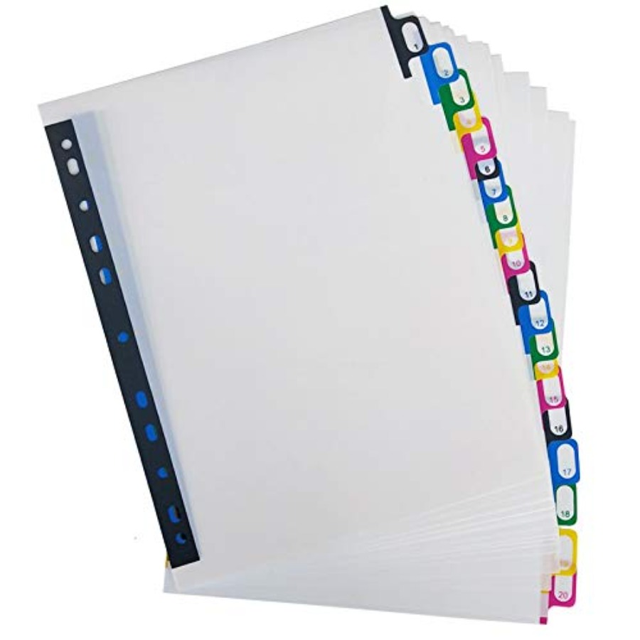 Tab Divider A4 - Séparateurs d'index en plastique A4, design
