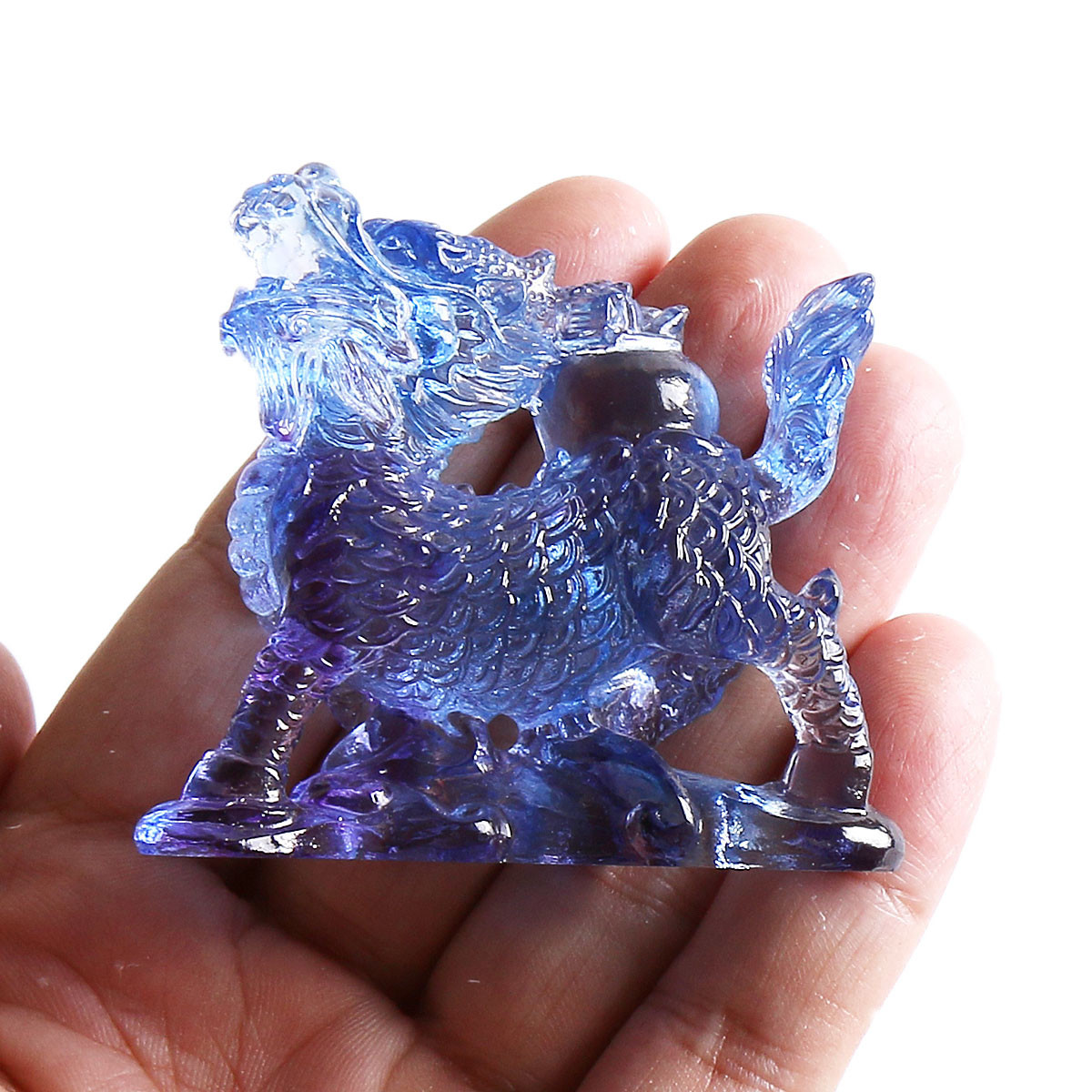Paper Weight Crystal - Statue de Chi Lin en cristal