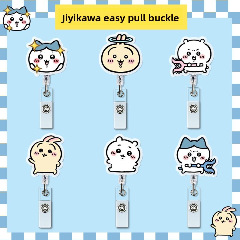 Index Card Holder - Porte-badge rétractable Jiyi Kawaii, porte-carte d'identité