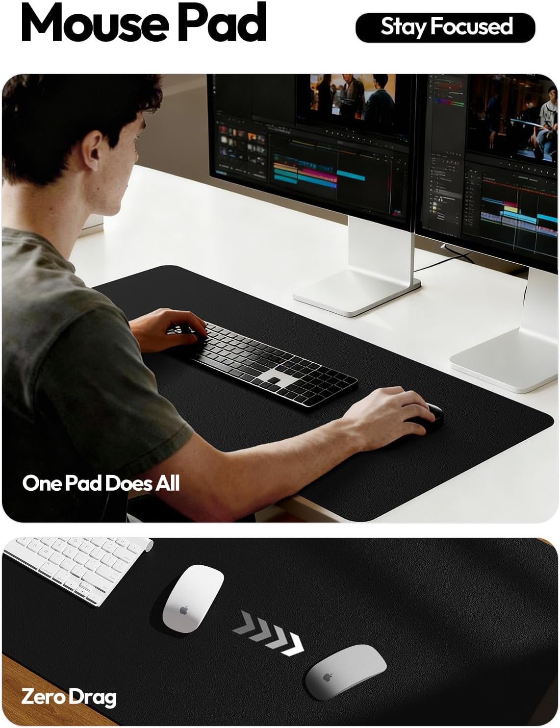 Grand tapis de bureau en cuir  - Leather Desk Pad avis et prix