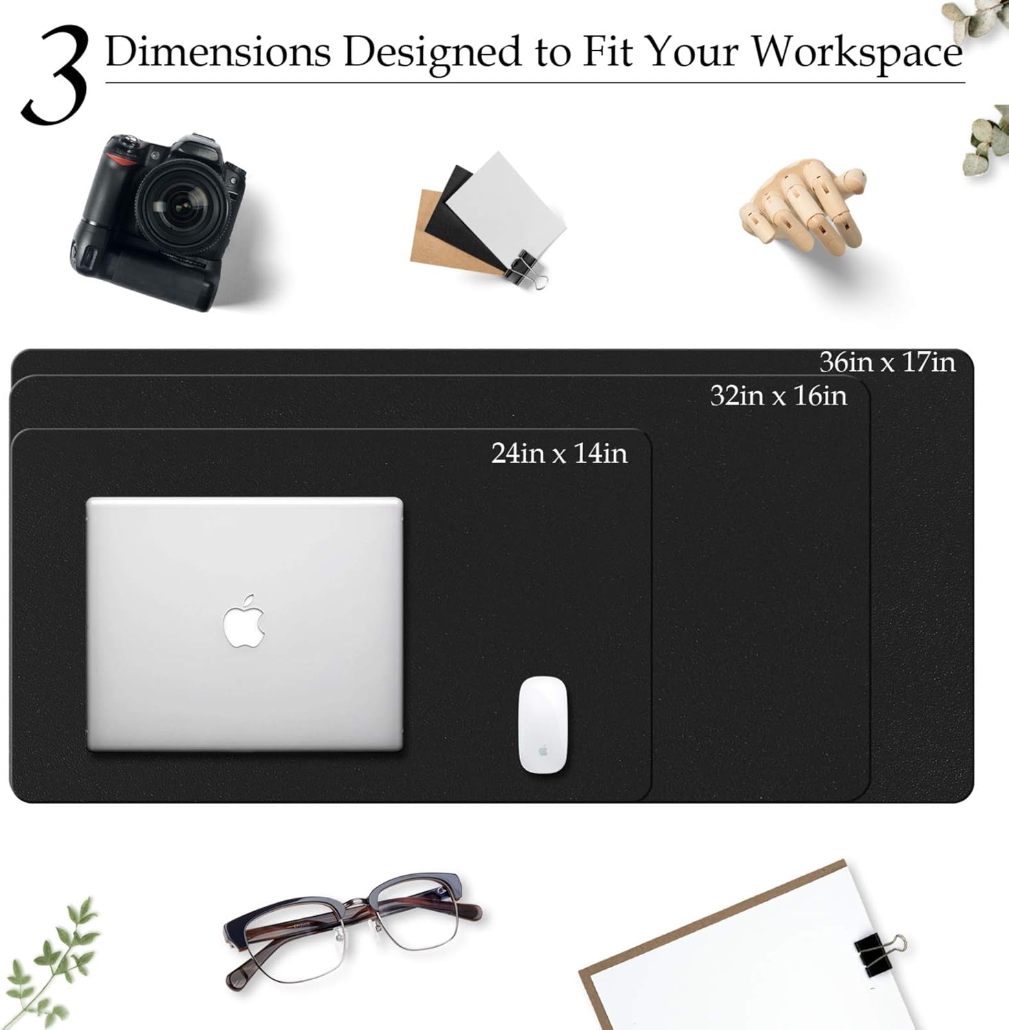 Grand tapis de bureau en cuir, - Leather Desk Pad avis et prix