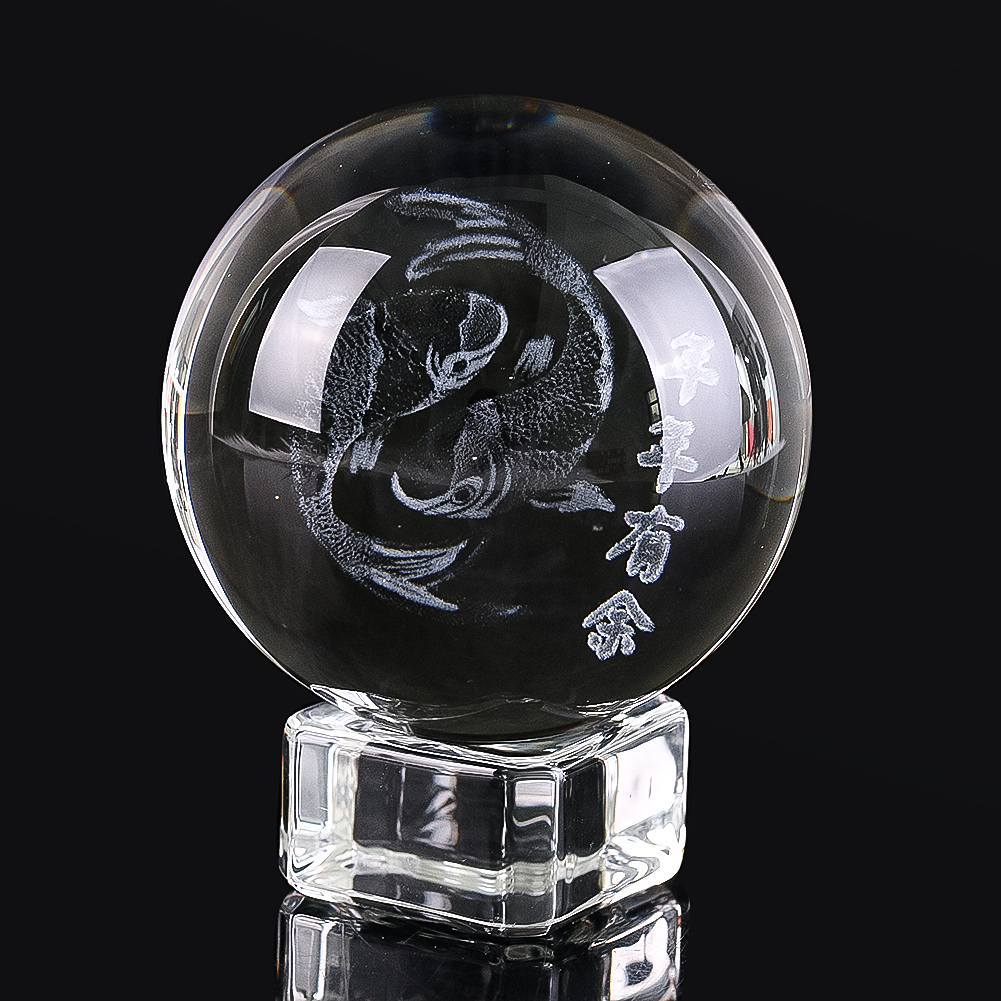 Boule de cristal gravée en 3D, - Paper Weight Crystal avis et prix