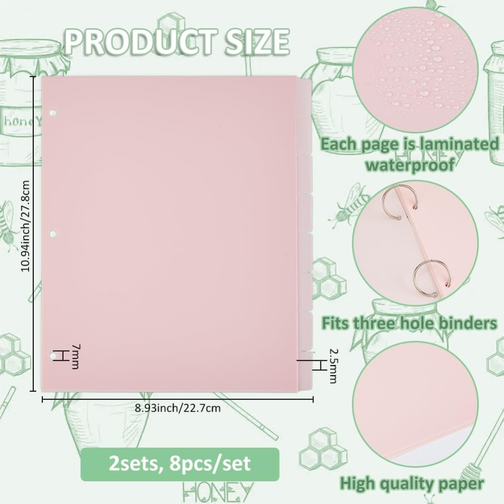 Séparateurs de reliure rose A4 - Tab Divider A4 avis et prix