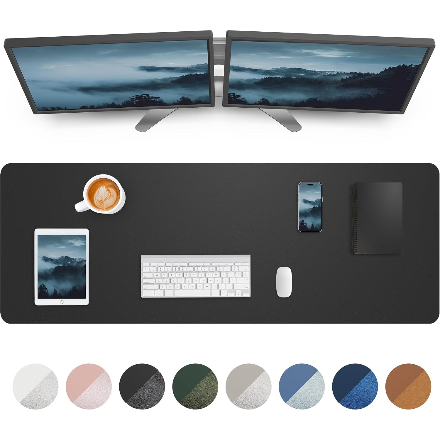Grand tapis de bureau 55x17 po - Leather Desk Pad avis et prix