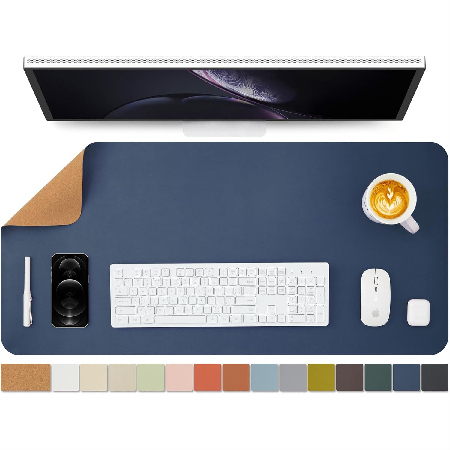 Tapis de bureau en liège doubl - Leather Desk Pad avis et prix