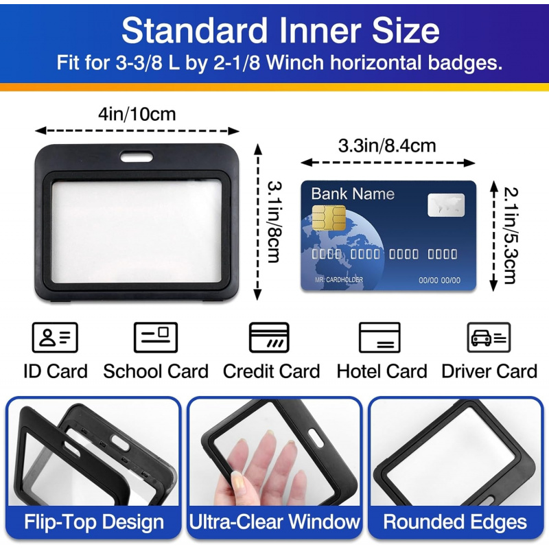 Lot de 3 porte-badges horizont - Index Card Holder avis et prix
