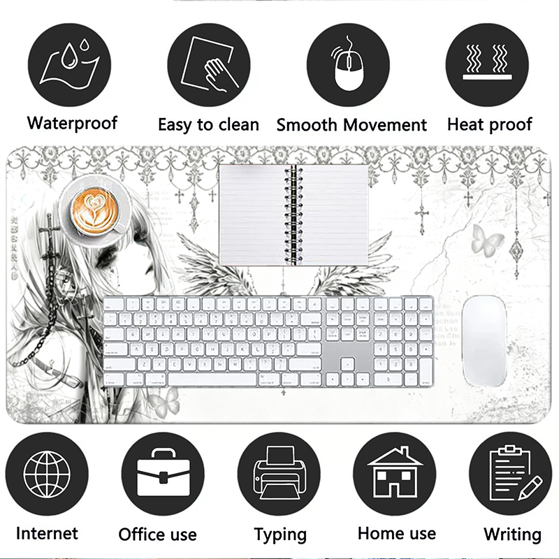 Tapis de souris en cuir noir e - Leather Desk Pad avis et prix